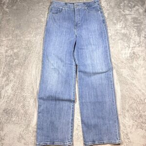 Express Blue Wide Leg Jeans Womens Size 10R Mid Rise Stretch Denim